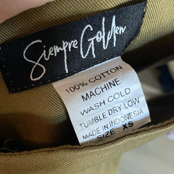 siempre golden tan cutout pants size xs - Picture 4 of 4